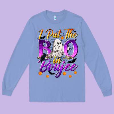 I Put The Boo In Boujee Long Sleeve Tee Designed By Texasbilliewilder