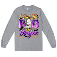 Heather Grey I Put The Boo In Boujee Long Sleeve Tee - texasbilliewilder