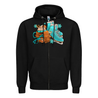 Black Winter Ice Skating Boots And Coffee Zipper Hoodie - FaDigitalArtStudio