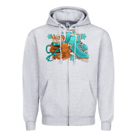 Heather Grey Winter Ice Skating Boots And Coffee Zipper Hoodie - FaDigitalArtStudio