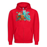 Red Winter Ice Skating Boots And Coffee Zipper Hoodie - FaDigitalArtStudio