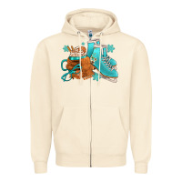 Sandshell Winter Ice Skating Boots And Coffee Zipper Hoodie - FaDigitalArtStudio