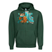 Sports Green Winter Ice Skating Boots And Coffee Zipper Hoodie - FaDigitalArtStudio