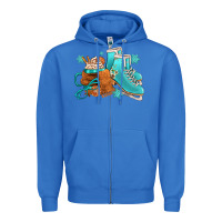True Royal Winter Ice Skating Boots And Coffee Zipper Hoodie - FaDigitalArtStudio