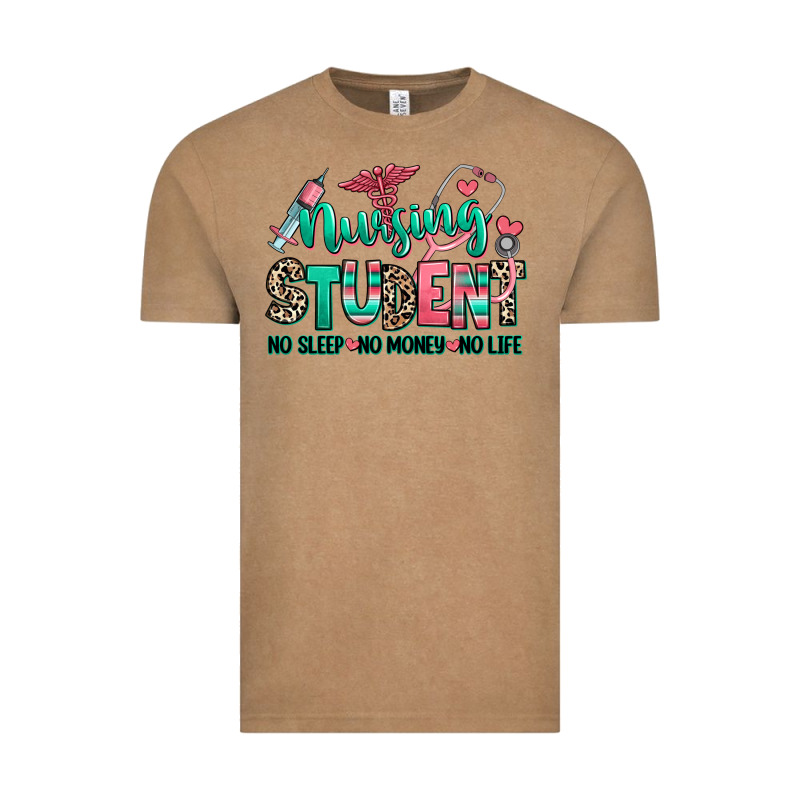 Nursing Student No Sleep No Money No Life Vintage Tee by RanaPortraitStore | Teevron