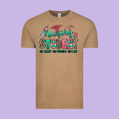Vintage Tee nursing student no sleep no money no life