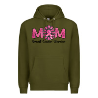 Army Green Breast Cancer warrior mom Premium Hoodie - NancyCooperArtShop