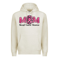 Oatmeal Heather Breast Cancer warrior mom Premium Hoodie - NancyCooperArtShop