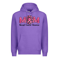 Purple Breast Cancer warrior mom Premium Hoodie - NancyCooperArtShop