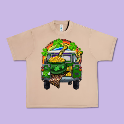 St Patrick's Day Truck With Pot Of Gold Horseshoe And Rainbow Urban Heavy Tee Designed By Ranaportraitstore