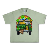 Oil Green St Patrick's Day Truck With Pot Of Gold Horseshoe And Rainbow Urban Heavy Tee - RanaPortraitStore