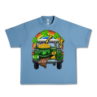 Pebble Blue St Patrick's Day Truck With Pot Of Gold Horseshoe And Rainbow Urban Heavy Tee - RanaPortraitStore