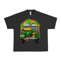Pigment Black St Patrick's Day Truck With Pot Of Gold Horseshoe And Rainbow Urban Heavy Tee - RanaPortraitStore