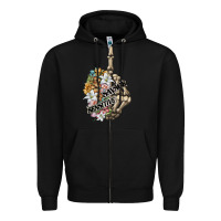 Black sensitive savage skeleton middle finger Zipper Hoodie - FaDigitalArtStudio