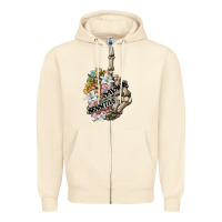 Sandshell sensitive savage skeleton middle finger Zipper Hoodie - FaDigitalArtStudio