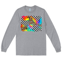 Heather Grey race leopard tie dye background Long Sleeve Tee - Zillion Design Studio