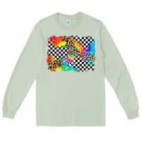 Matcha race leopard tie dye background Long Sleeve Tee - Zillion Design Studio