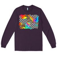 Plum race leopard tie dye background Long Sleeve Tee - Zillion Design Studio