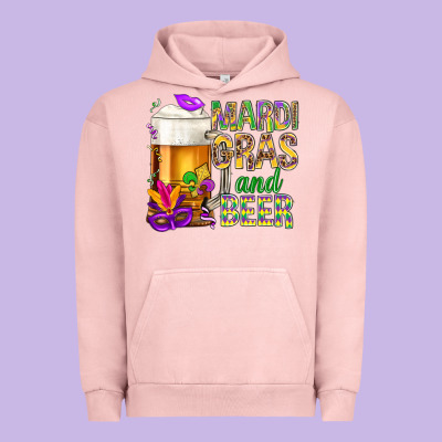 Mardi Gras And Beer Urban Hoodie Designed By Bundleandbundleshop