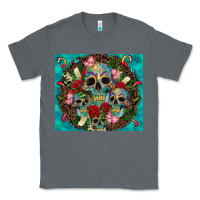 Charcoal Heather sugar skulls tumbler 3 Classic Tee - CTS Tumbler Store