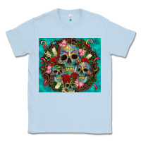 Dusty Blue sugar skulls tumbler 3 Classic Tee - CTS Tumbler Store