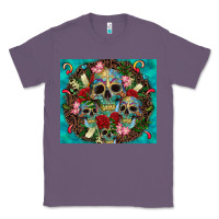 Lavender sugar skulls tumbler 3 Classic Tee - CTS Tumbler Store