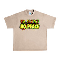 French Oak no justice no peace Urban Heavy Tee - Zillion Design Studio