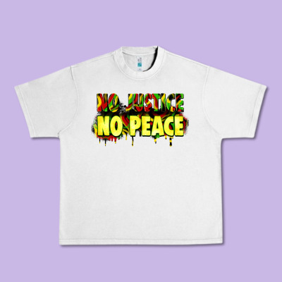 No Justice No Peace Urban Heavy Tee Designed By Zillion Design Studio