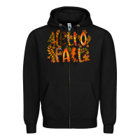 Black hello fall Zipper Hoodie - RacoonDesign