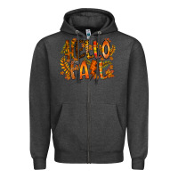 Charcoal Heather hello fall Zipper Hoodie - RacoonDesign