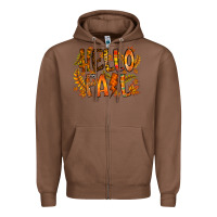 Chestnut hello fall Zipper Hoodie - RacoonDesign