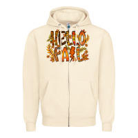 Sandshell hello fall Zipper Hoodie - RacoonDesign