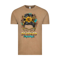 Vintage Coffee blessed mama messy bun Vintage Tee - BarkalooDesign