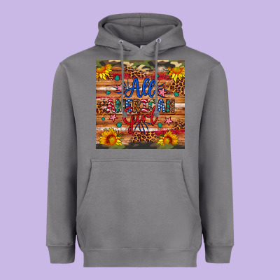 All American Girl Heavyweight Hoodie Designed By Artiststas