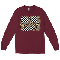 Burgundy race leopard background Long Sleeve Tee - Zillion Design Studio