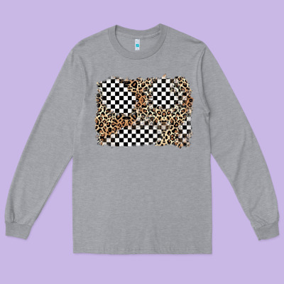 Race Leopard Background Long Sleeve Tee Designed By Zillion Design Studio
