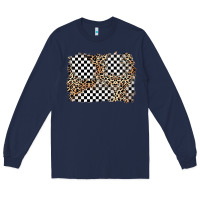 Navy race leopard background Long Sleeve Tee - Zillion Design Studio