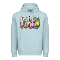 Blue Mist mardi gras coffee cups Premium Hoodie - MaliasSmallBusiness