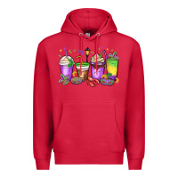 Cardinal mardi gras coffee cups Premium Hoodie - MaliasSmallBusiness