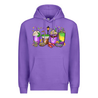Purple mardi gras coffee cups Premium Hoodie - MaliasSmallBusiness