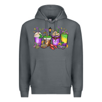 Rock mardi gras coffee cups Premium Hoodie - MaliasSmallBusiness