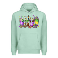 Seafoam mardi gras coffee cups Premium Hoodie - MaliasSmallBusiness