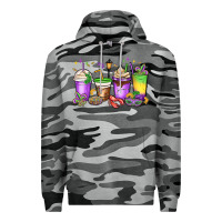 Slate Camo mardi gras coffee cups Premium Hoodie - MaliasSmallBusiness
