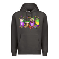 Smoke mardi gras coffee cups Premium Hoodie - MaliasSmallBusiness