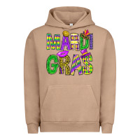Pigment Burro Mardi Gras Carnaval Mask With Fleur De Lis Urban Hoodie - BundleAndBundleShop