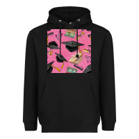 Black pink glitter graduation seamless pattern Heavyweight Hoodie - BundleAndBundleShop