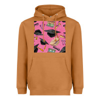 Meerkat pink glitter graduation seamless pattern Heavyweight Hoodie - BundleAndBundleShop