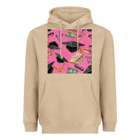 Mushroom pink glitter graduation seamless pattern Heavyweight Hoodie - BundleAndBundleShop