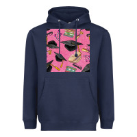 Navy pink glitter graduation seamless pattern Heavyweight Hoodie - BundleAndBundleShop