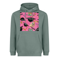 Pink Glitter Graduation Seamless Pattern Heavyweight Hoodie | Teevron